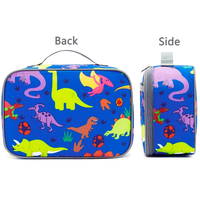 FlowFly Kids Lunch box Insulated Soft Bag Mini Cooler Back to School Thermal Meal Tote Kit for Girls, Boys, Dinosaur - Image 5